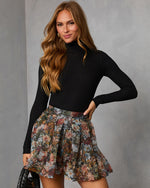 Meadow Moon Printed Organza Mini Skort