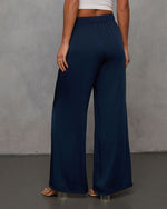 Navy % Better Days Wide Leg Pants-10