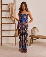 Capri Daydream Abstract Print Pants