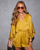 Maven Satin Kimono Sleeve Romper