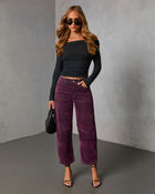Namie Stretch Velvet Barrel Leg Jeans