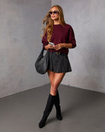 Wine % Campfire Knit Sweater-6
