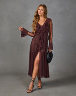 Worth The Wait Ruffle Lace Maxi Dress