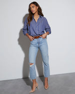 Wilson Striped Button Down Top