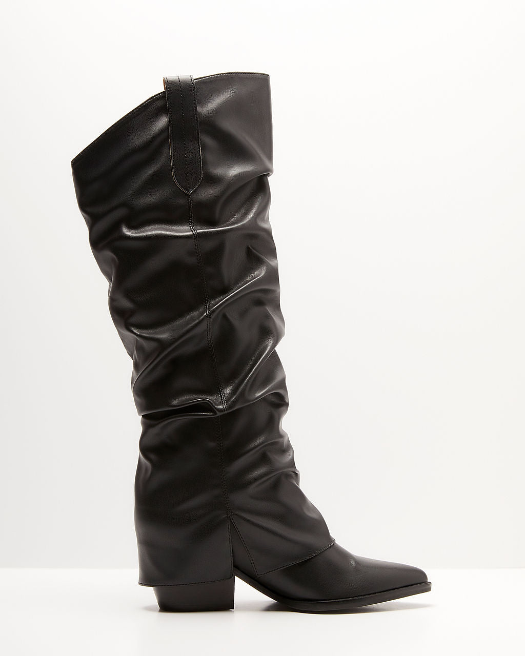 Real leather slouch boots on sale