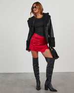 Ruby % Libby Satin Pleated Front Skort-1