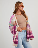 Pink % Oh Happy Day Pocketed Knit Cardigan-4