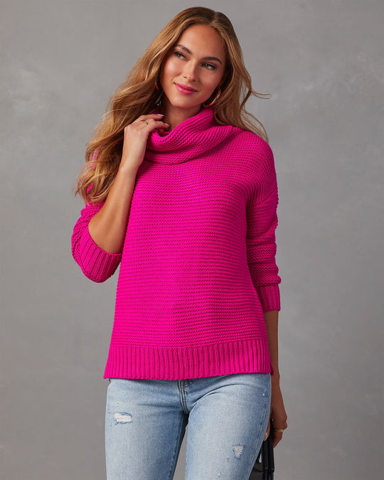 Magenta % Denise Knit Sweater-1