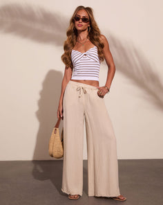 Easy Mode Drawstring Wide Leg Pants