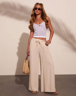 Easy Mode Drawstring Wide Leg Pants