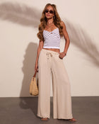 Easy Mode Drawstring Wide Leg Pants