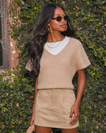 Marianne Twofer Ribbed Knit Top