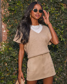 Marianne Twofer Ribbed Knit Top