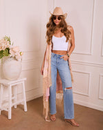 Soft Rise Wrap Floral Satin Lace Midi Dress