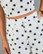 Summer Magic Linen Blend Polka Dot Shorts