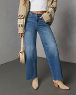 Connie Super Stretch High Rise Frayed Hem Jeans