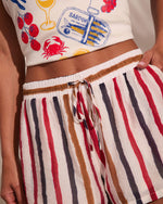 Coast Jubilee Striped Drawstring Shorts