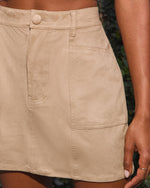 Morning Latte Faux Suede Mini Skirt