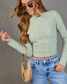Sage % Morning Sky Boatneck Top-1