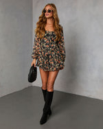 Black % Lendie Fitted Waist Romper-6