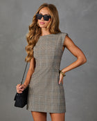 Jaslyn Shift Plaid Mini Dress