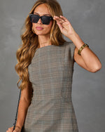 Jaslyn Shift Plaid Mini Dress