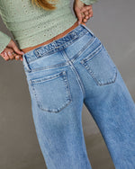 Clean Cut Stretch High Rise Wide Leg Jeans