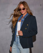 Savona Denim Button Up Blazer