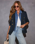 Savona Denim Button Up Blazer