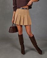 Webster Cotton Pleated Mini Skirt