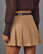 Webster Cotton Pleated Mini Skirt