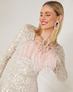 Pink % Emily Ostrich Feather Bag-5