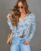 Wildflower Trail Floral Button Down Top