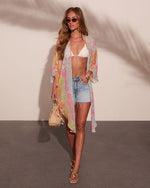 Fresh Rays Abstract Cover Up Top