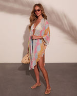 Fresh Rays Abstract Cover Up Top