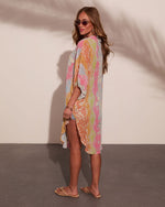 Fresh Rays Abstract Cover Up Top