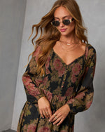 Mekia Printed Smocked Maxi Dress