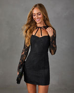 Tender Moment Lace Cut Out Mini Dress