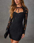 Tender Moment Lace Cut Out Mini Dress