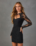 Tender Moment Lace Cut Out Mini Dress