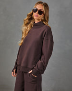 Wellness Society Fleece Mock Neck Top