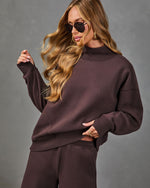 Wellness Society Fleece Mock Neck Top