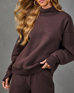 Wellness Society Fleece Mock Neck Top