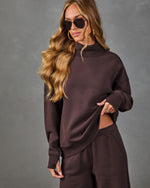Wellness Society Fleece Mock Neck Top