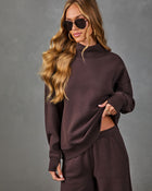 Wellness Society Fleece Mock Neck Top