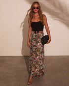 Gracie Mesh Floral Maxi Skirt