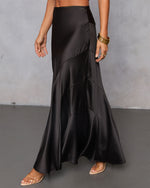 Night Mode Satin Maxi Skirt