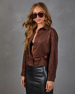 Taylor Faux Suede Blouse