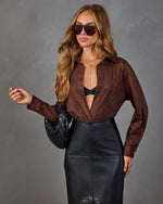 Taylor Faux Suede Blouse
