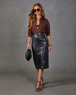 Taylor Faux Suede Blouse
